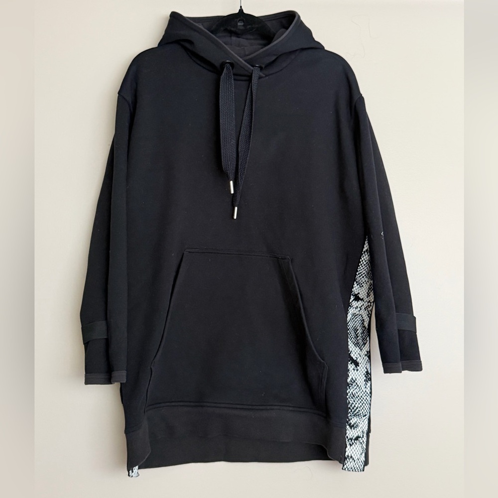 STELLA MCCARTNEY x ADIDAS Black Oversized Hoodie Sweatshirt, sz S